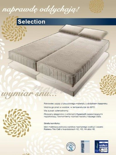 Materac z systemem tunelowym SELECTION Tubes 126 